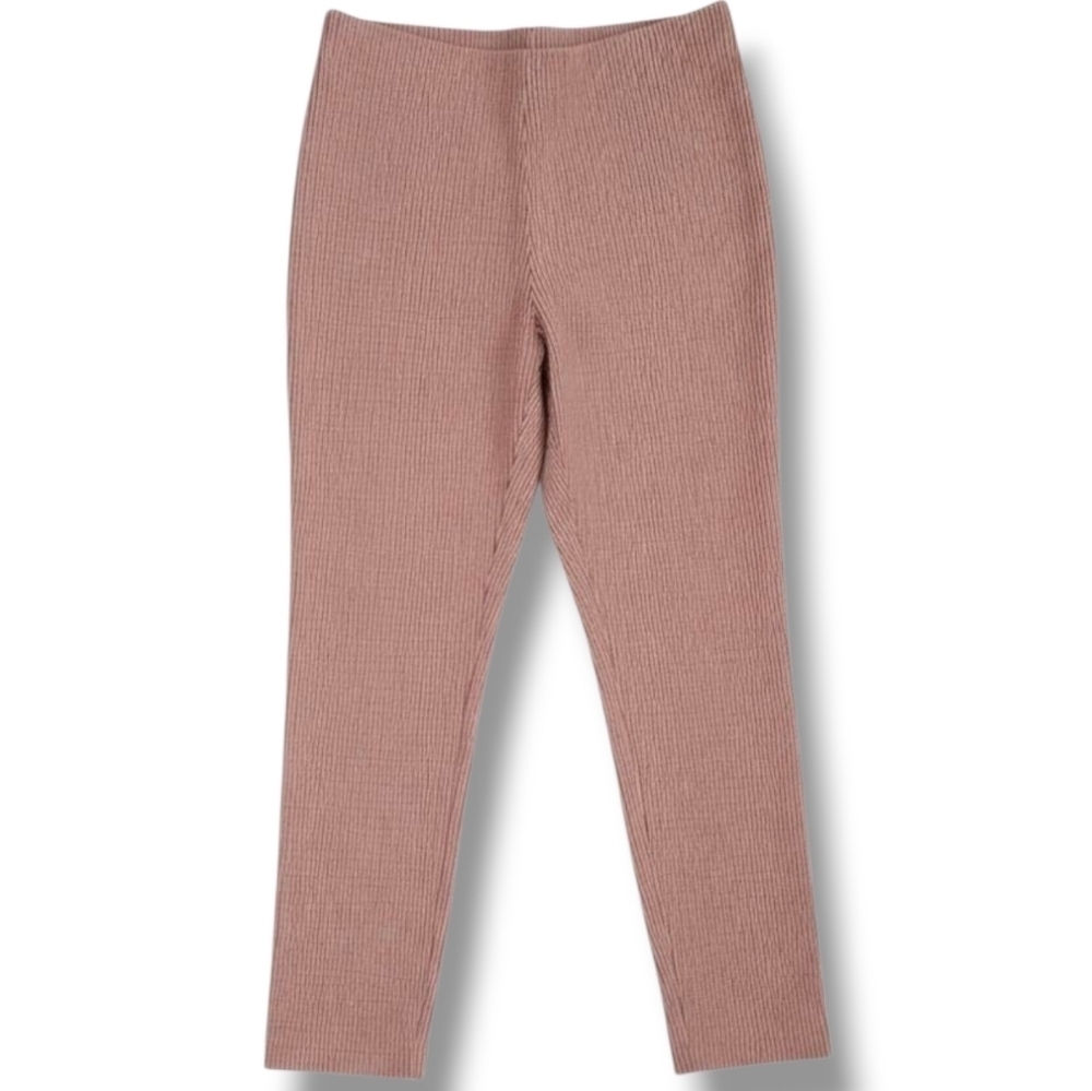 A New Day Women’s brown shades Ribbed High Rise Slim Fit Ankle Leggings – New
